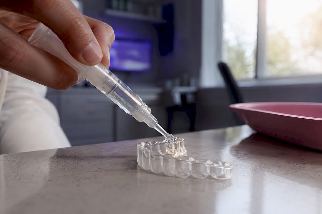 Preparing custom tray for teeth whitening