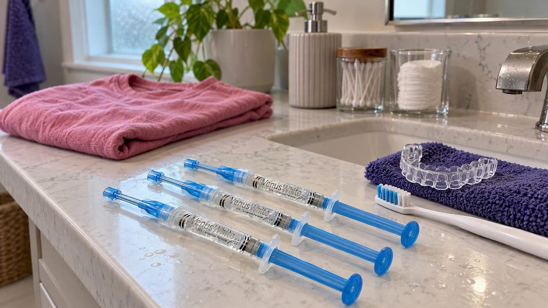 Whitening gel prepared for careful at-home use